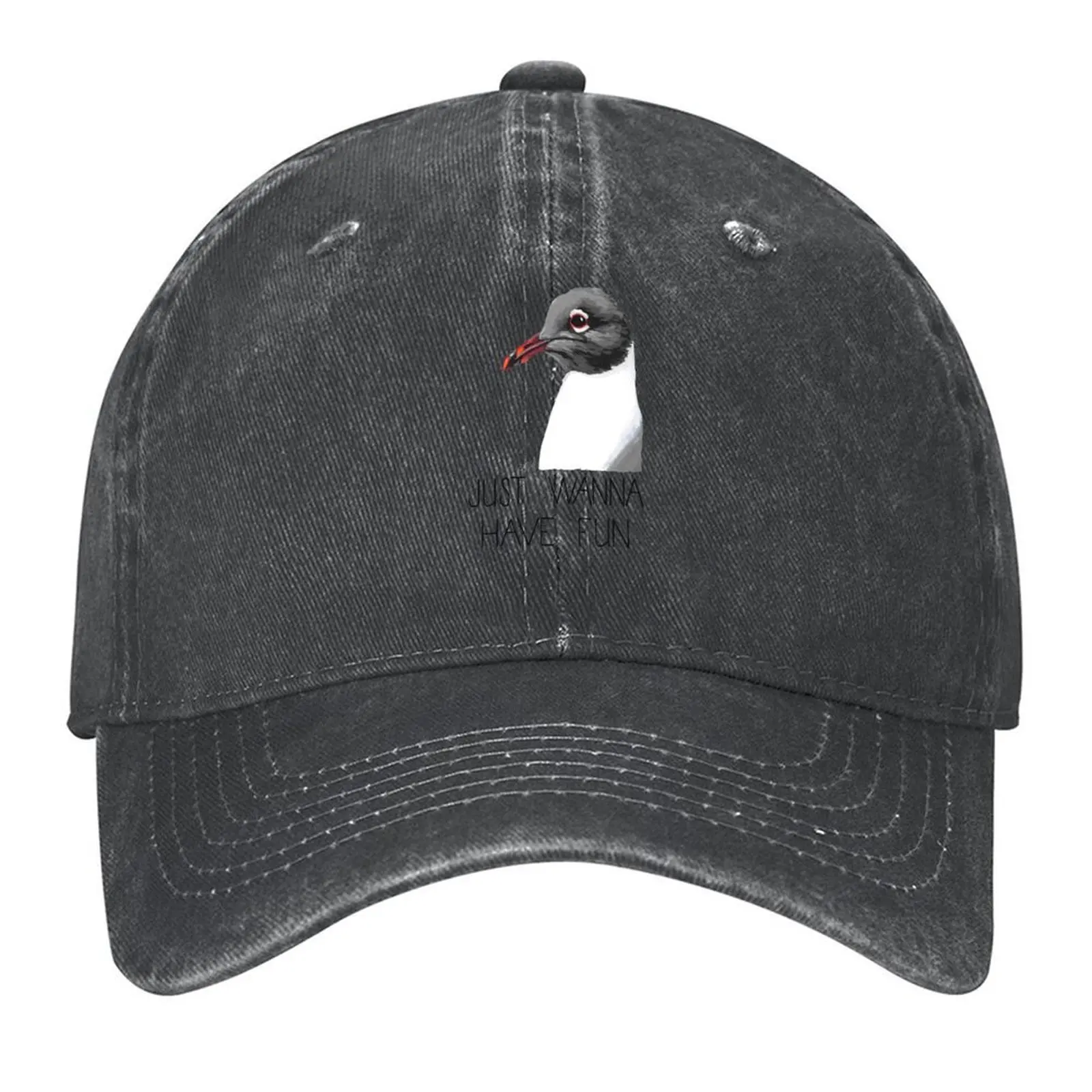 

Gulls Just Wanna Have Fun (Laughing Gull) Baseball Cap Luxury man cap Horse Hat Custom Cap Streetwear Luxury Woman Men's