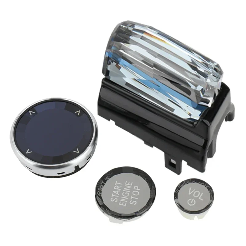 

4 PC Crystal Gear Paddle Shifter Lever Knob for BMW G20 G22 G01 G02 G05 G06 G07 X5 X6 X7 with Start Volume Button Gear Shift