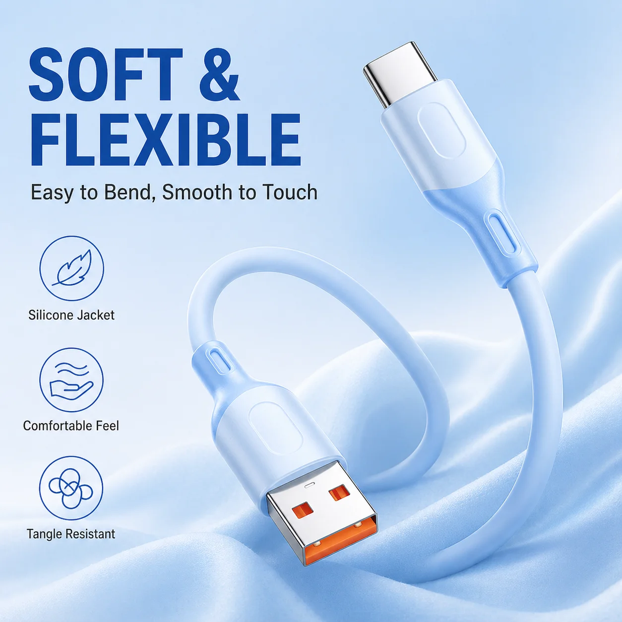 

USB Type C 100W 6A Fast Charging Data Cable Android Phone for Samsung S25 Huawei Xiaomi 15 Redmi OPPO Data Transfer USB C Cord