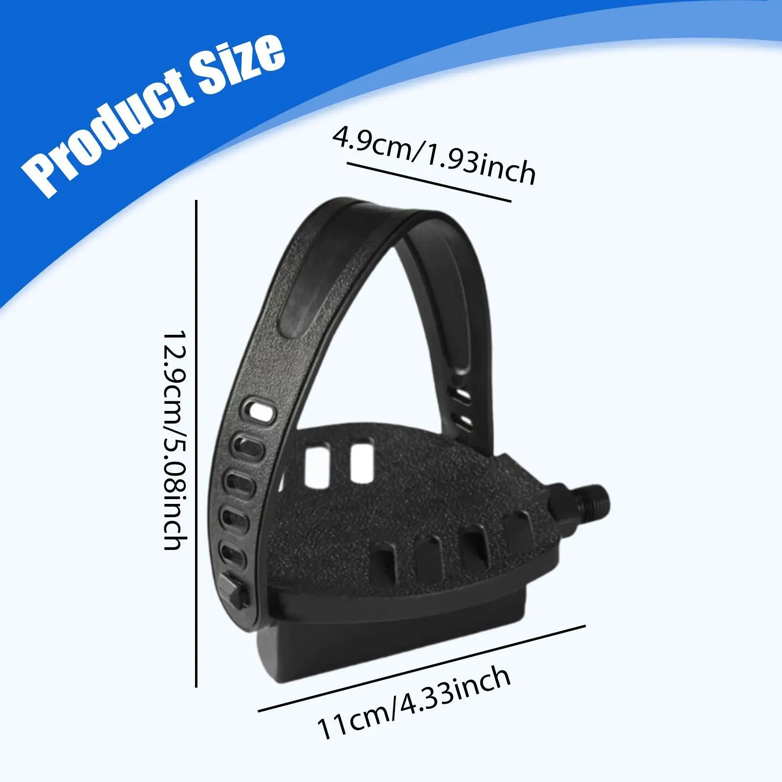 2x دواسات دراجة التمرين معدات اللياقة البدنية خفيفة الوزن مع حزام دواسات ركوب الدراجات الداخلية لقطع غيار الدراجة الداخلية #6