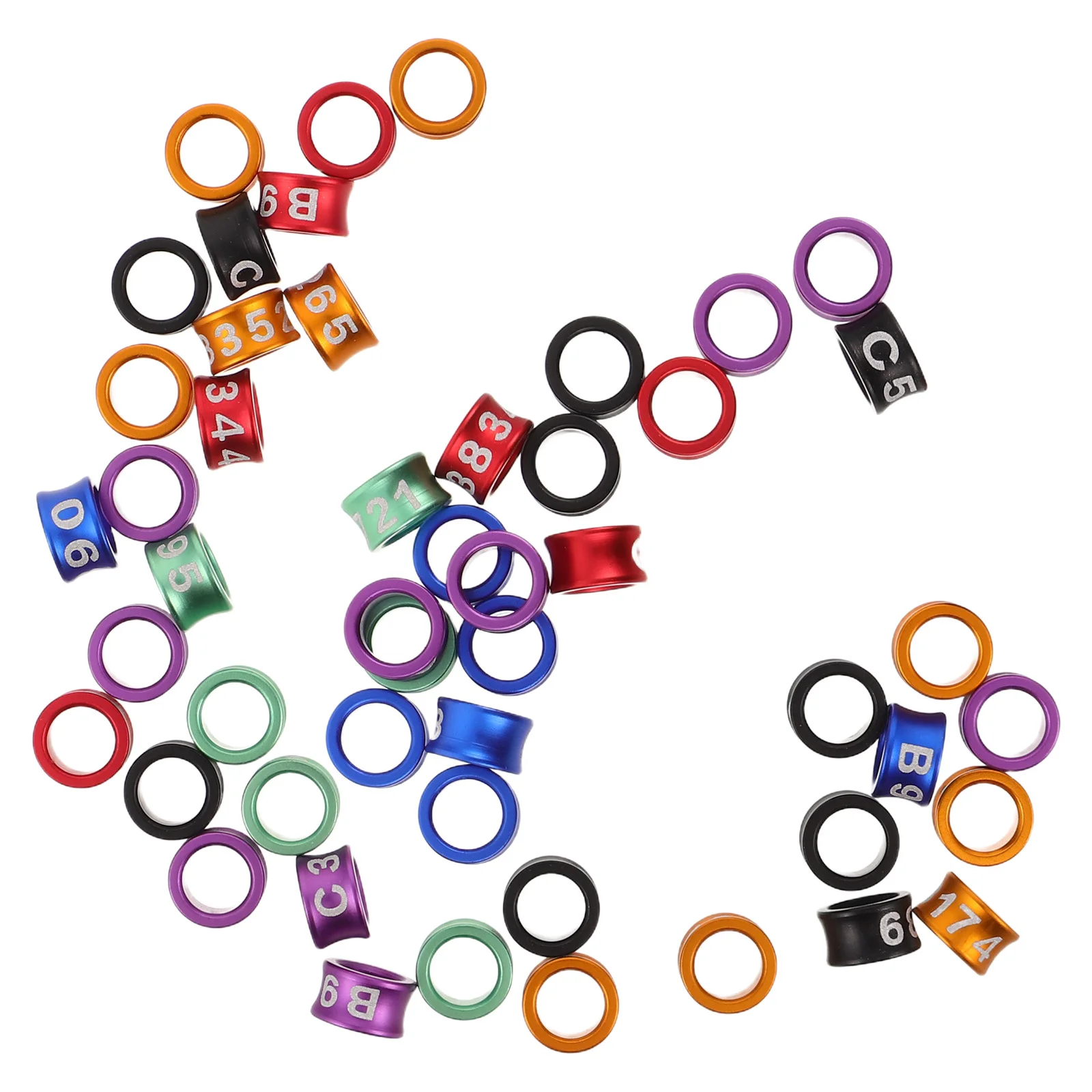 

50Pcs Parrot Leg Bands Bird Foot Rings Bright Color Closed Secure Identification Tags for Small Birds Poultry and Farm Use