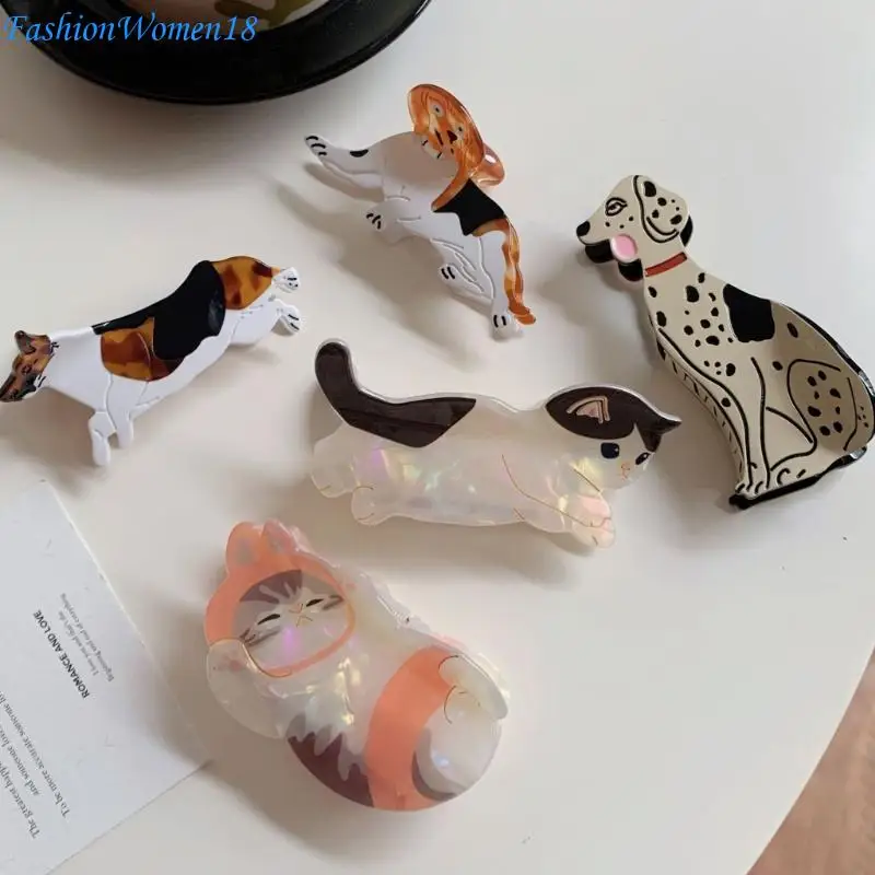 

Клип для волос для женщин большой клип Barrettes нежный котенок смешные волосы Claw Clip 57BD