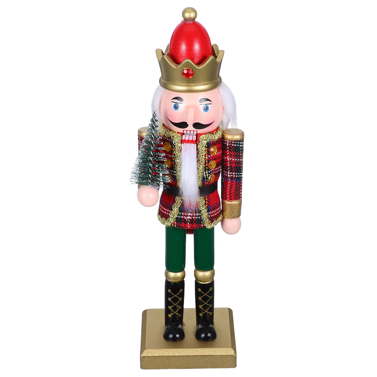 

Wooden Nutcracker Soldier Decoration 26cm Christmas Home Festive Figurine Holiday Table Decor Traditional Ornaments Small