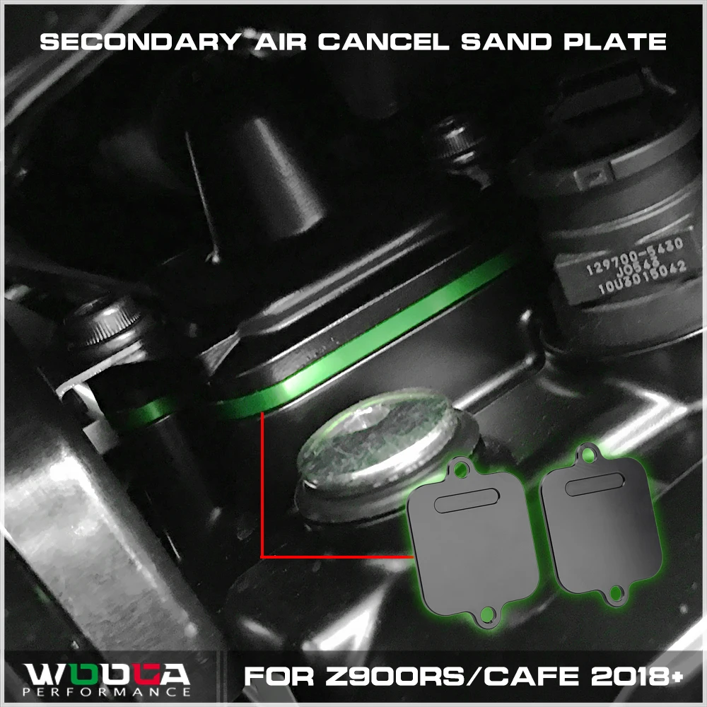 Kit de placa de arena de cancelación de aire secundario, Z900RS / Cafe 2018-2023 para Kawasaki Z 900RS, protección posterior al fuego de aluminio mecanizado, Z900 RS