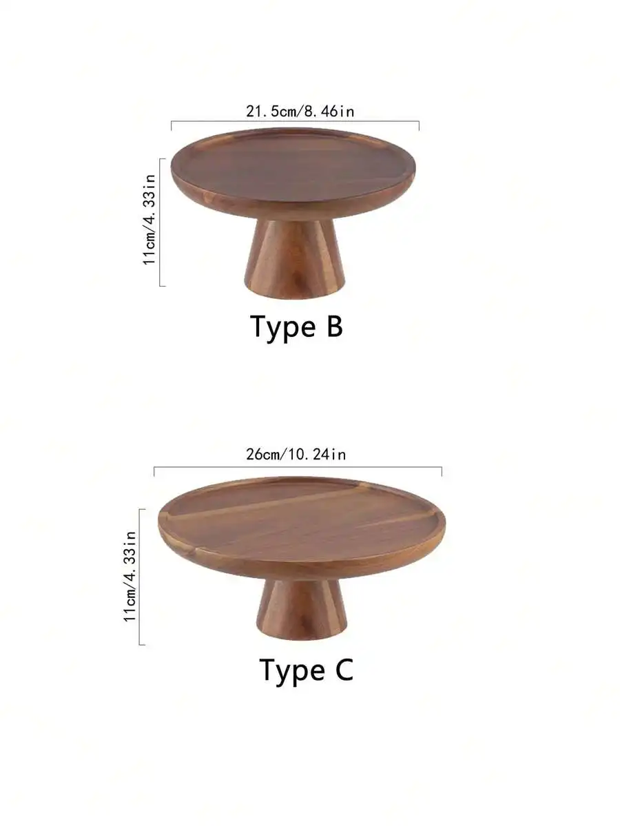 1pc Wooden Cake Stand, Dessert Tray, Cupcake Display Rack, For Cakes, Sweets, Fruits Display, Suitable For Restaurant, Home Kitc