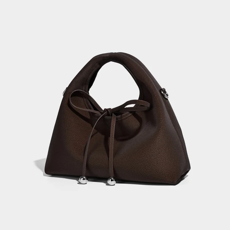 

Niche Design Bow Portable Women Commuter Small Bag 2025 New Fashion Shoulder Messenger Triangle Bag