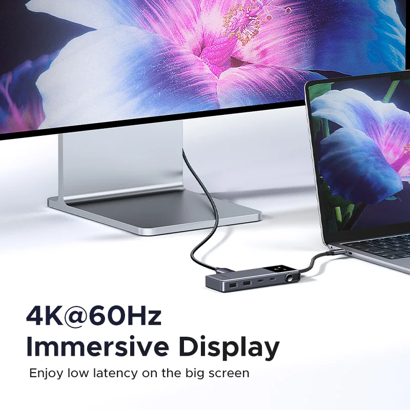 UGREEN USB-C HUB 6-in-1 HDMI 4K60Hz PD100W 10Gbps USB3.2 Gen2 USB-C Splitter for Laptop Macbook Pro Air Expander Docking Station