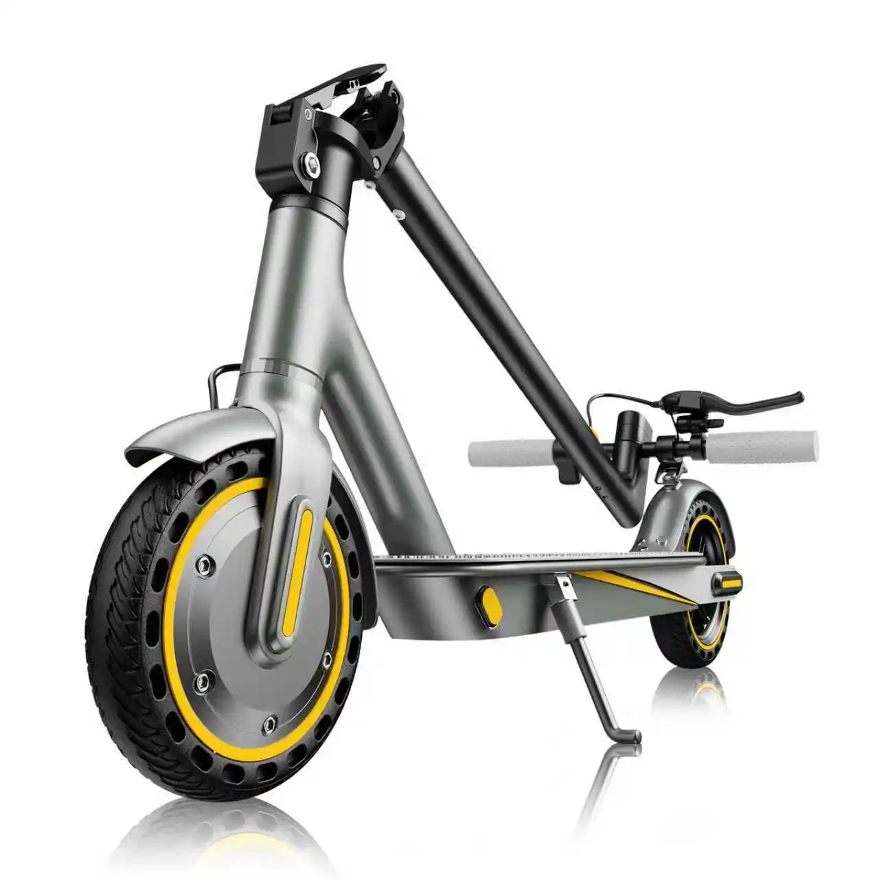 

V8 Yellow 350W Electric Scooter 25-30km/h Foldable Bluetooth Application Control 8.5inch Cellular Tire 36V 10.5 Ah
