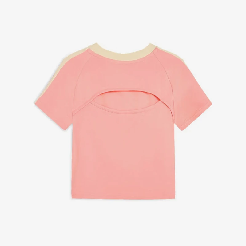 Puma Authentic Summer Style Women's Back Hollow-Out Slim-Fit Patchwork Short Sleeve 633249-18
