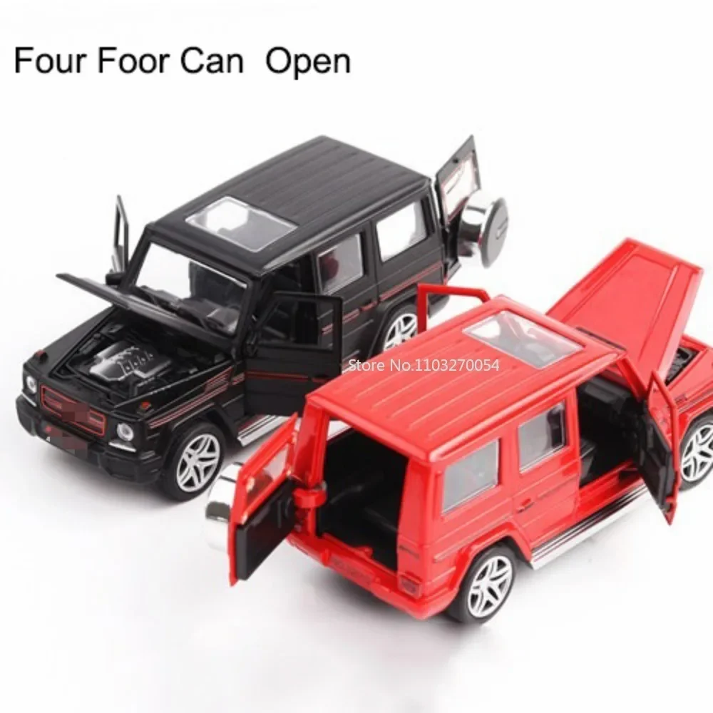 Maßstab 1:32 AMG G65 SUV Metallspielzeug Diecast Miniatur-Automodelle Gummireifen Zurückziehen Sound Licht Spielzeug Fahrzeugdekorationen Junge Geschenk