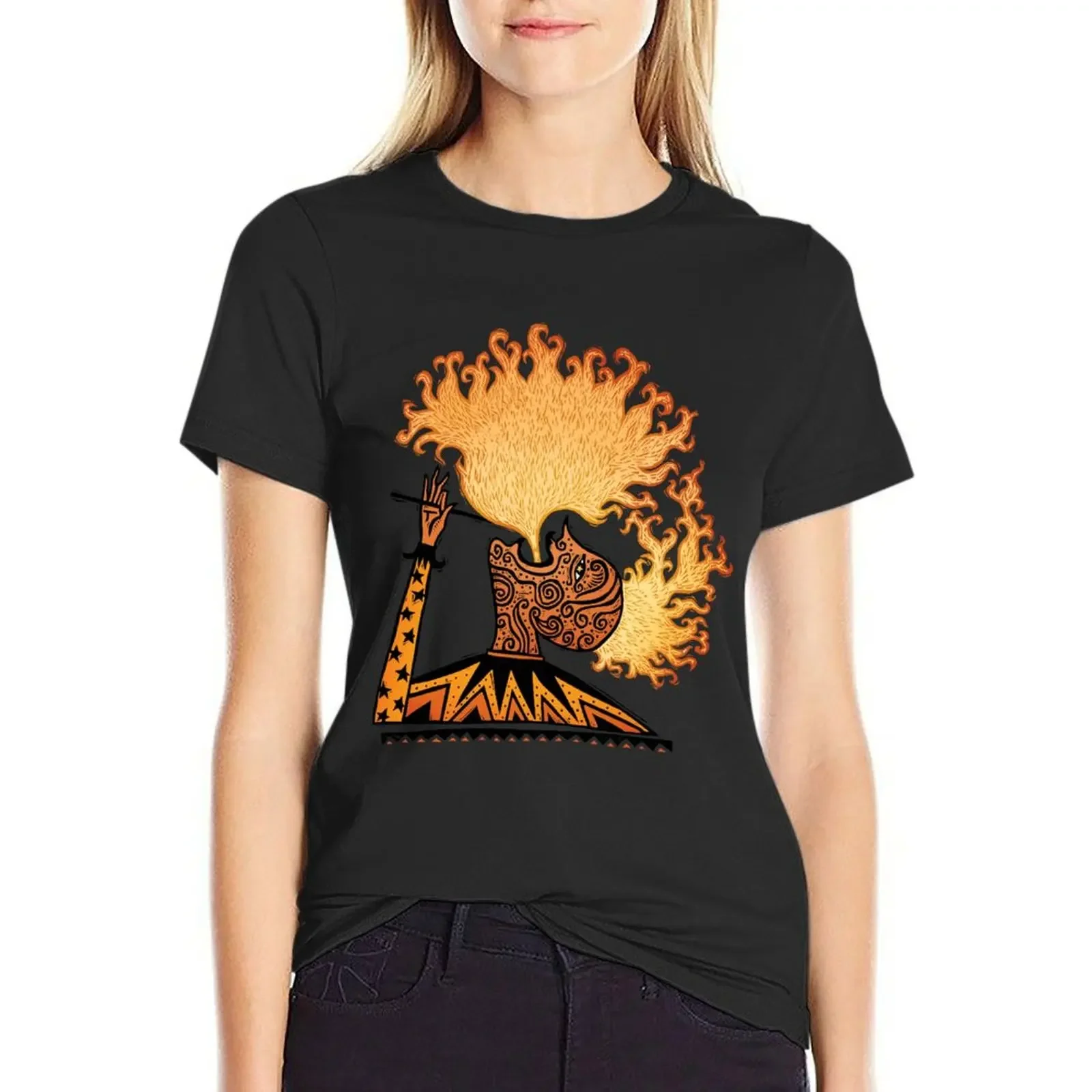 

Футболка Fire Breather, летний топ для любителей спорта, винтажная одежда, простые футболки в стиле рок-н-ролл для женщин