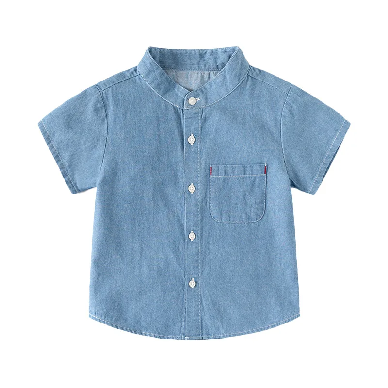 Boys Denim Shirts Fashion Toddler Kids Jeans Tops Children\'s Clothing Summer