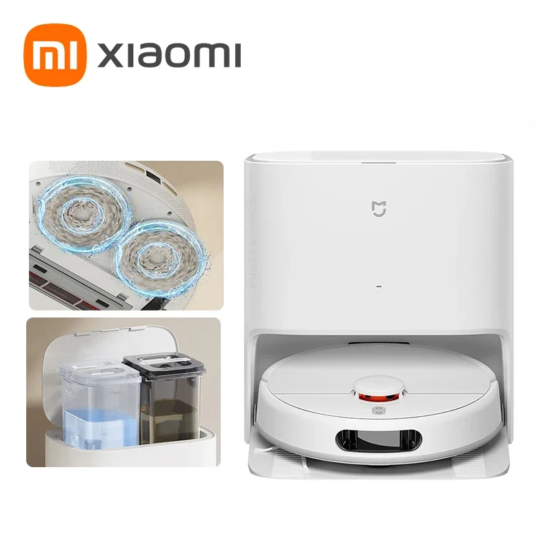 XIAOMI MIJIA Self Robot Vacuum Cleaners Mop 2 Smart Home Sweeping High Speed Rotary Scrubbing 5000PA Cyclone Suction LDS Laser