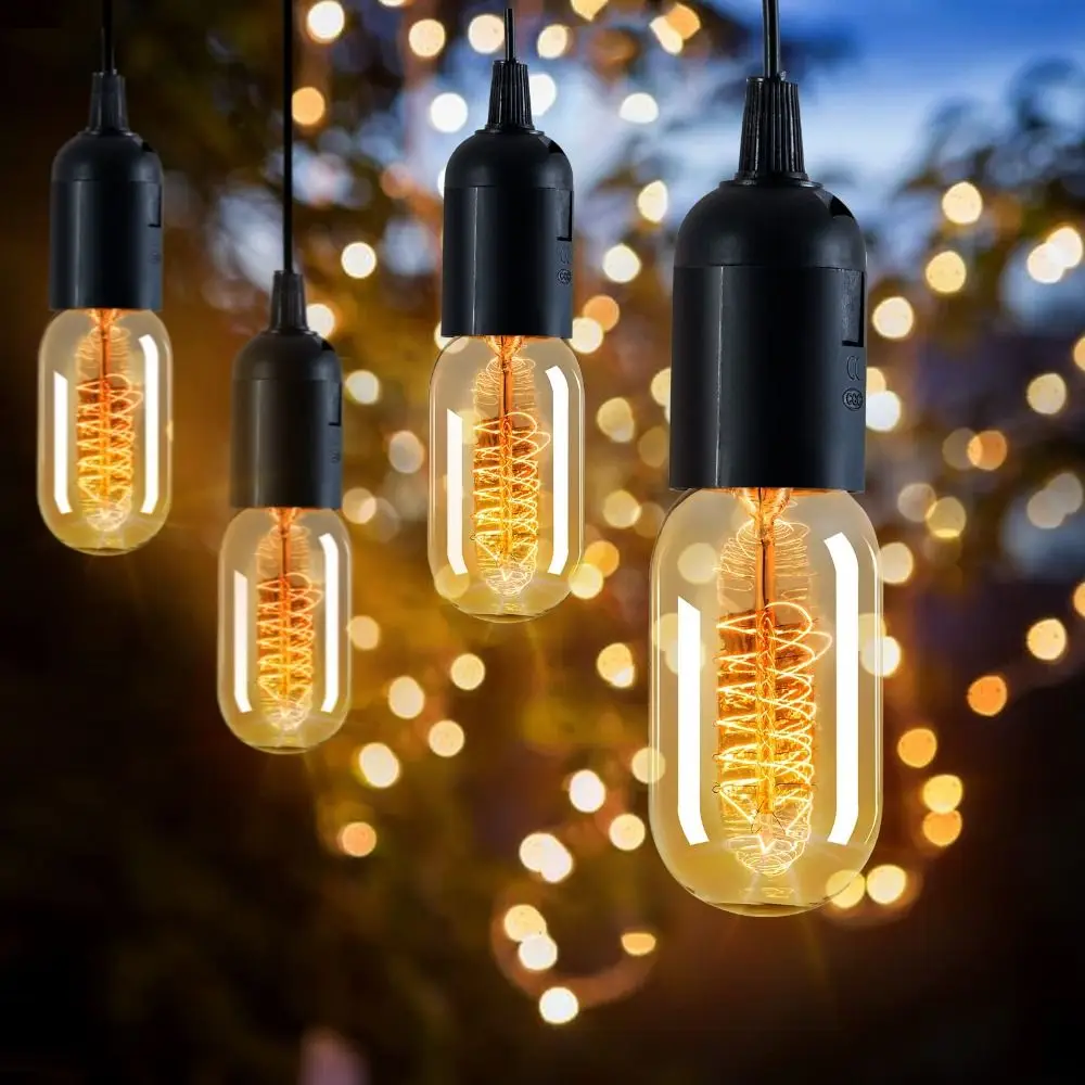

4pcs Long Lasting Edison Bulb Bulb Warm Light Retro Light Bulb Energy Saving Straight Filament Vintage Lamp Window Decoration
