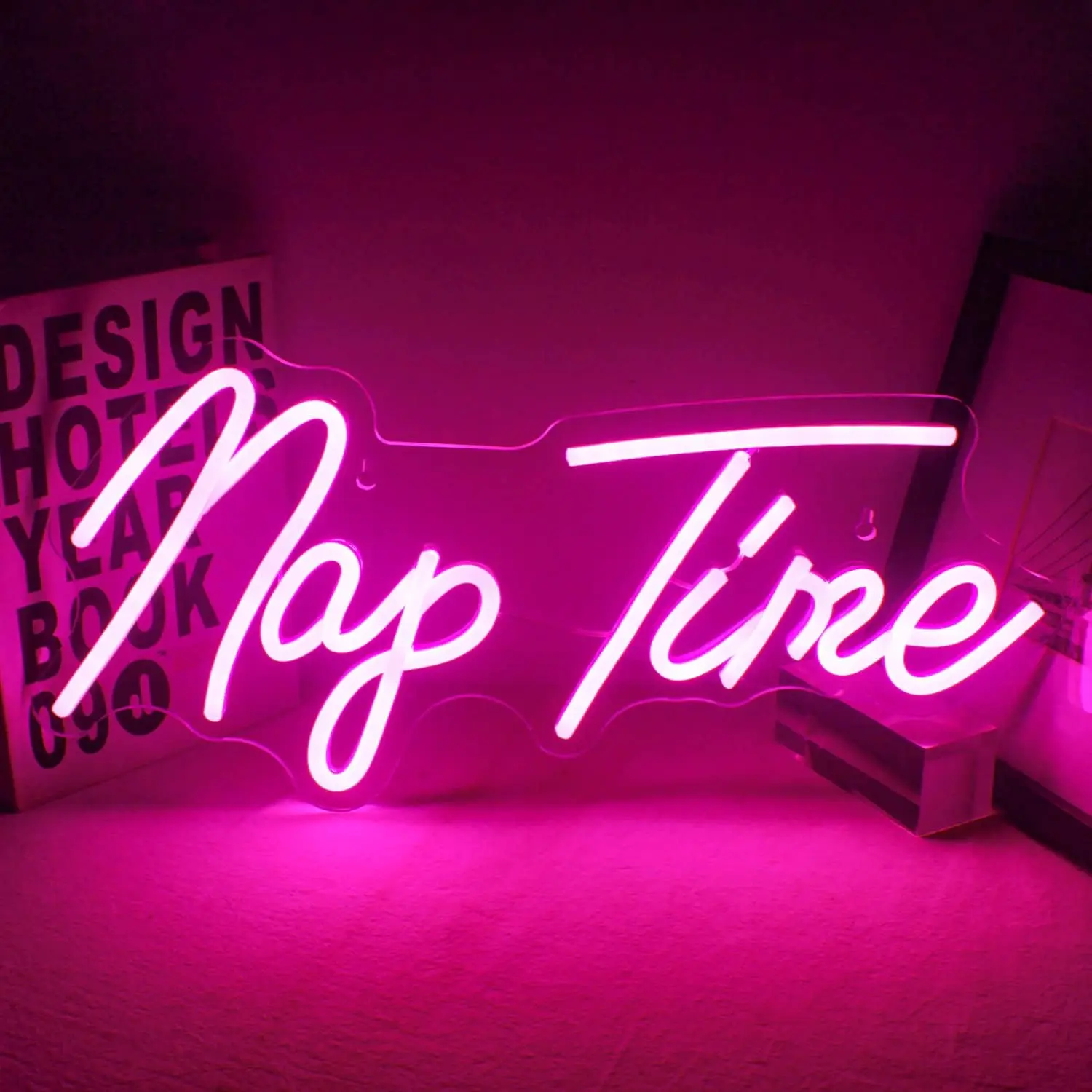 

Nap Time Neon Sign Pink LED Neon Light for Wall Decor for Bedroom for Kids Birthday Party Christmas Living Room USB Powered