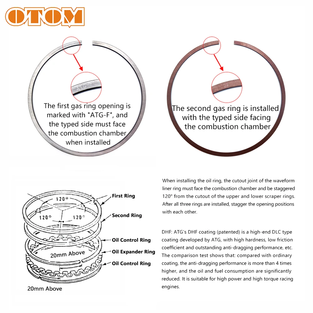 Motorcycle 74MM Air-Cooled Cylinder Set Piston Ring and Gasket Kit For ZONGSHEN ZS172FMM-3 CB250-F Engine 250CC Upgraded 300CC