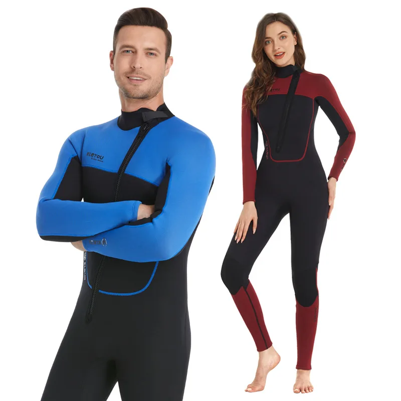 New 3MM Neoprene Wetsuit Men One-Piece Suits Keep Warm Surf Scuba Diving Suit Fishing Spearfishing Kitesurf Women WetSuit