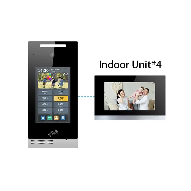 

Mutil-Apartment Security Home Tuya Door Lock Wired IP intercom system Video Door Phone