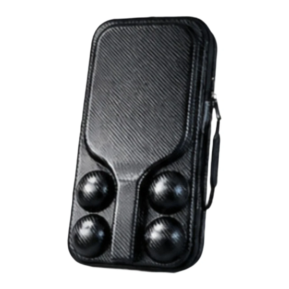 For Pickleball Paddles Bag EVA Hard Shell Case Fits 2 Paddles and 4 Balls Portable Lightweight Sports Carry Bag