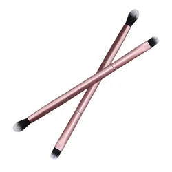 1/3 Uds. Tubo de aluminio, cepillo para sombra de ojos de maquillaje de doble punta, cepillo para silueta de nariz, resaltador, brillo, cepillo individual