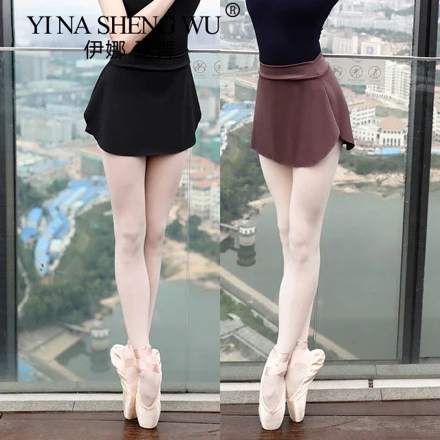 Jupe de Ballet adulte robe de danse Ballet Tutu femmes ballerine vêtements de danse côté fendu Ballet jupe courte été jupe de Ballet 8 couleurs