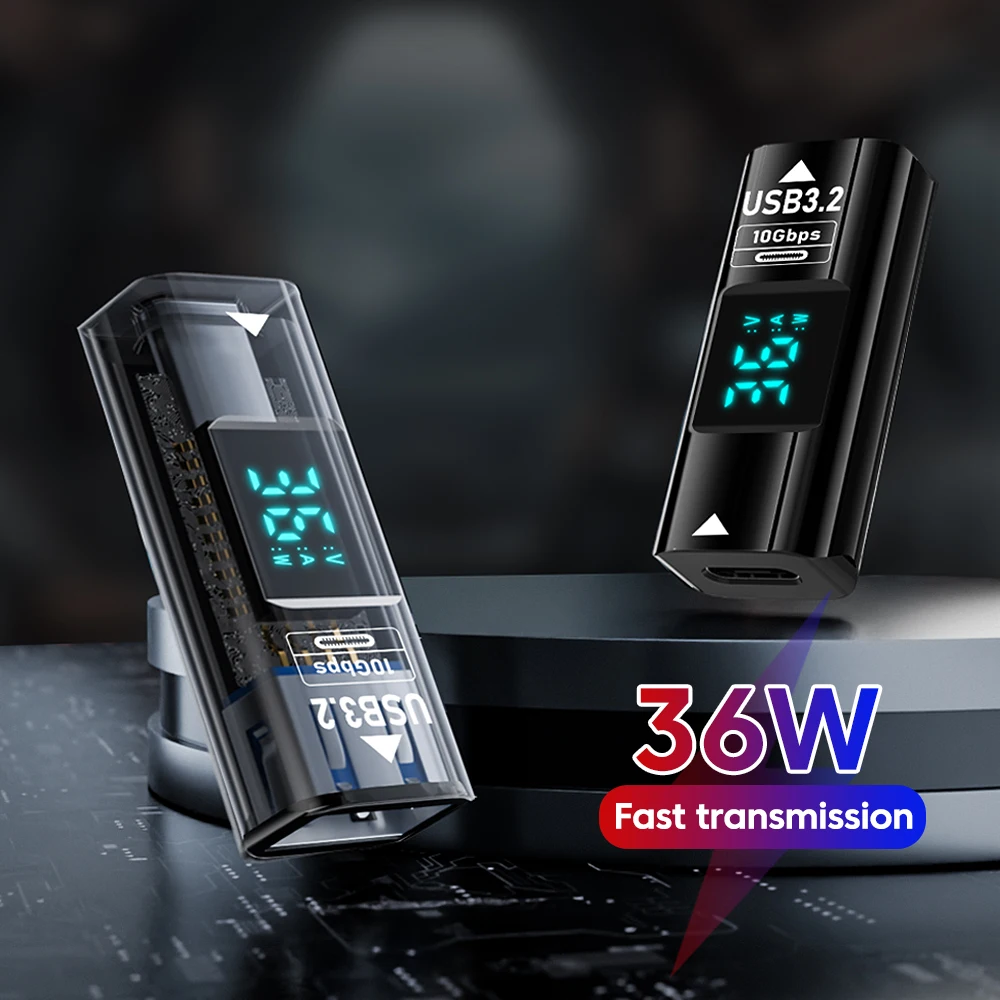 36W charge rapide Type C femelle vers USB femelle adaptateur numérique OTG 10Gbps transfert de données USB C convertisseur pour ordinateur portable tablette u-disk
