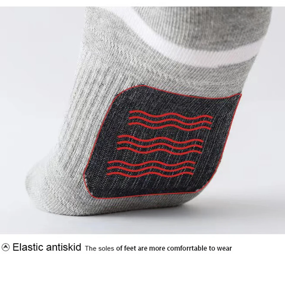5 Paar hochwertige Socken für Herren, Sommer, Outdoor, lässig, Baumwollsocken, kurze, atmungsaktive schwarze Söckchen, Laufen, Sportsocken, Größe 38–45 – Detail 10