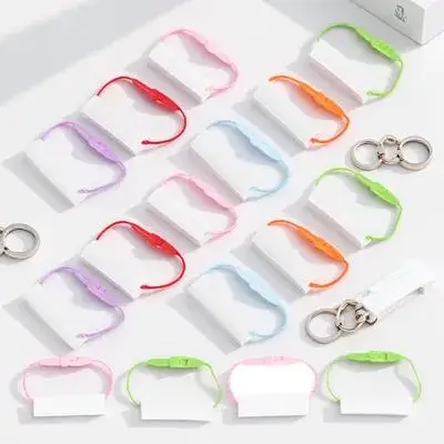 

30pcs Colored Blank Tags For Clothes Shoes Backpack Bottle Hanging Rings Washable Clothing Labels Name Tag Pendants Classroom