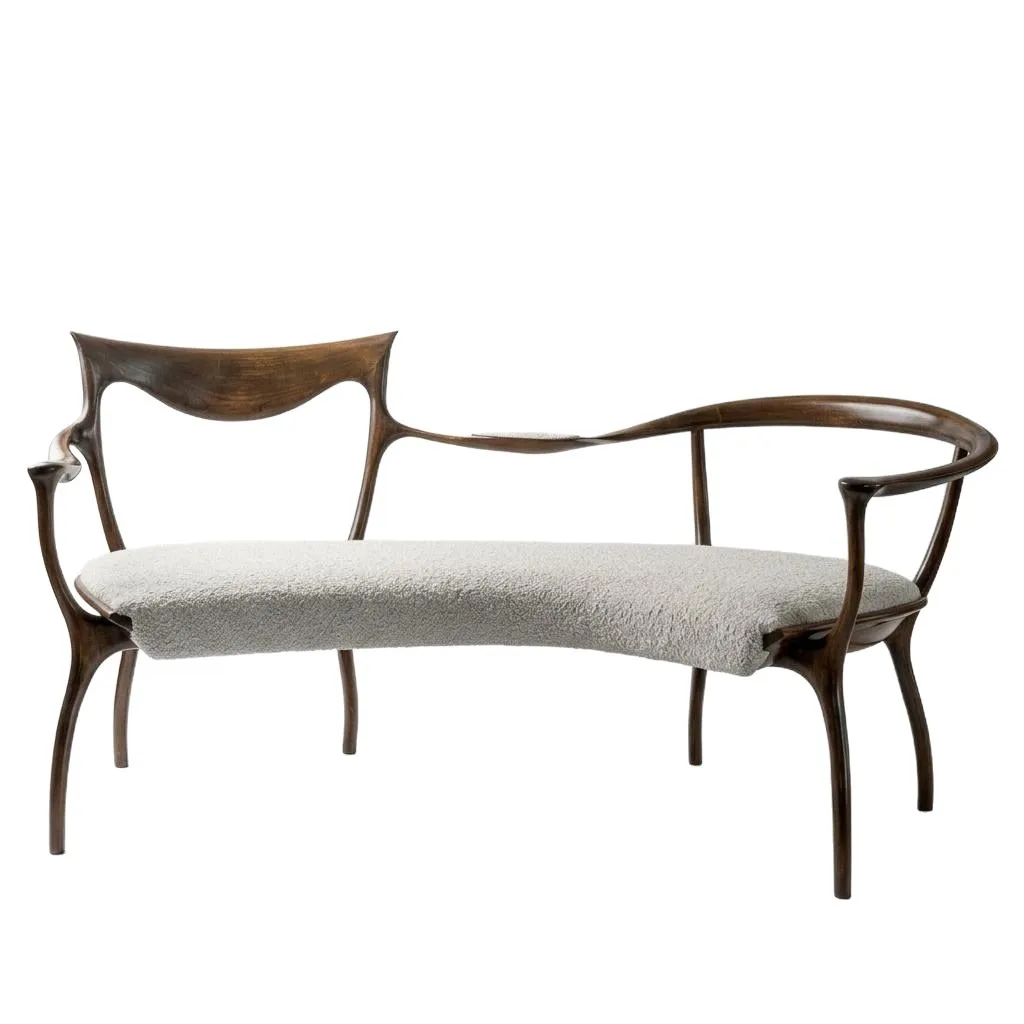 Solid wood leisure chair Minimalist high-end retro sofa chair Hotel lobby reception and rest