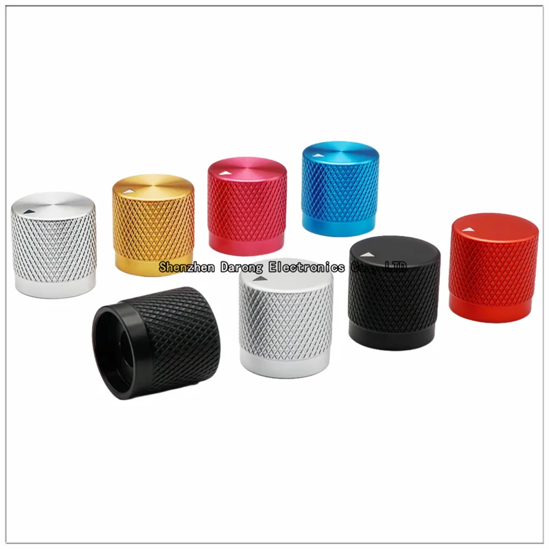 17×17MMオールアルミニウムエンボス加工ノブ、ポテンショメーターエンコーダーキャップ、音量/電子楽器機器調整キャップ