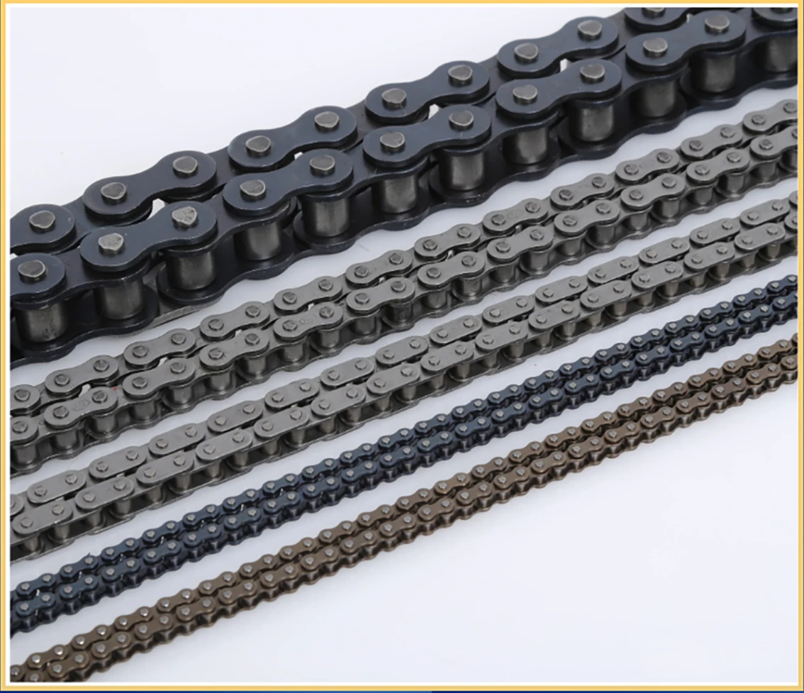 04C-1 Roller Chain Pitch 6.35mm Half/full Buckle Carbon Steel Industrial Transmission Single Row Chain 0.5/1/1.5/5 Meters