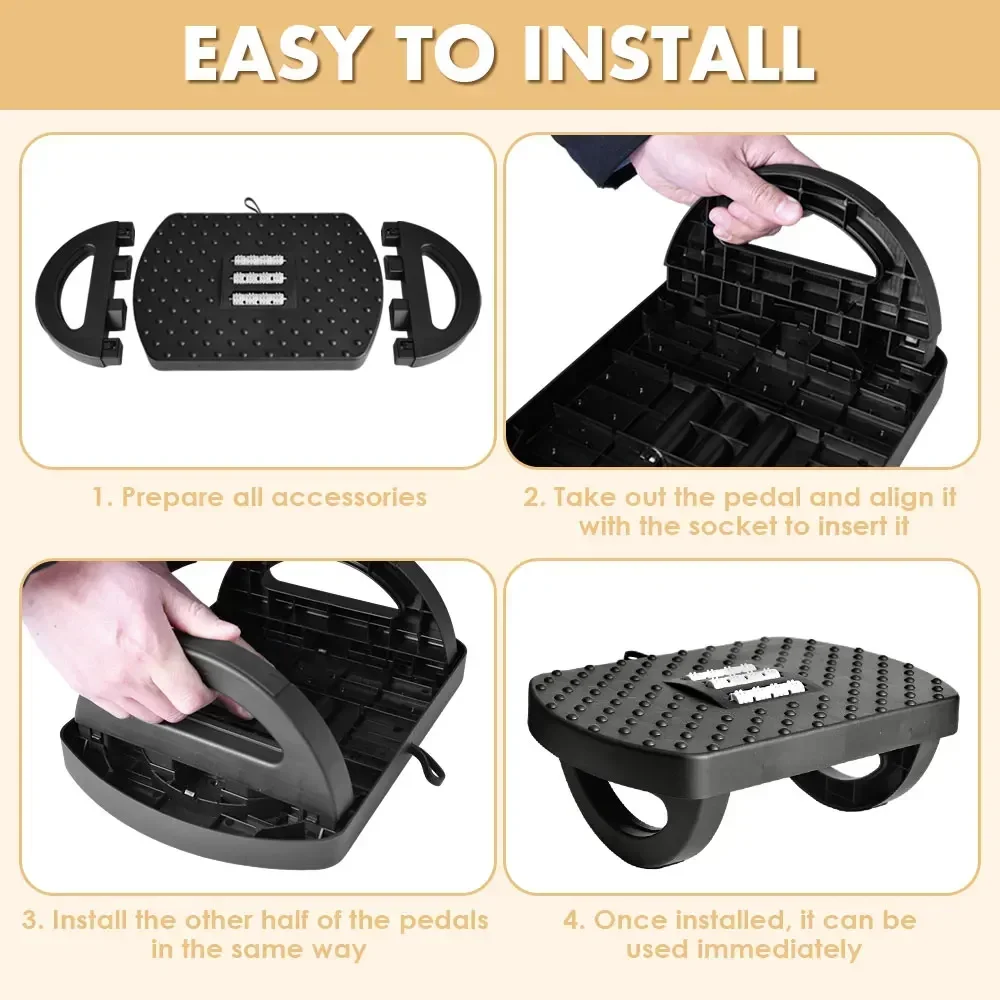 Massage Roller Footrest Stool for Bathroom Toilet Ergonomic Non Slip Stool Posture Correction Pain Relief for All Ages