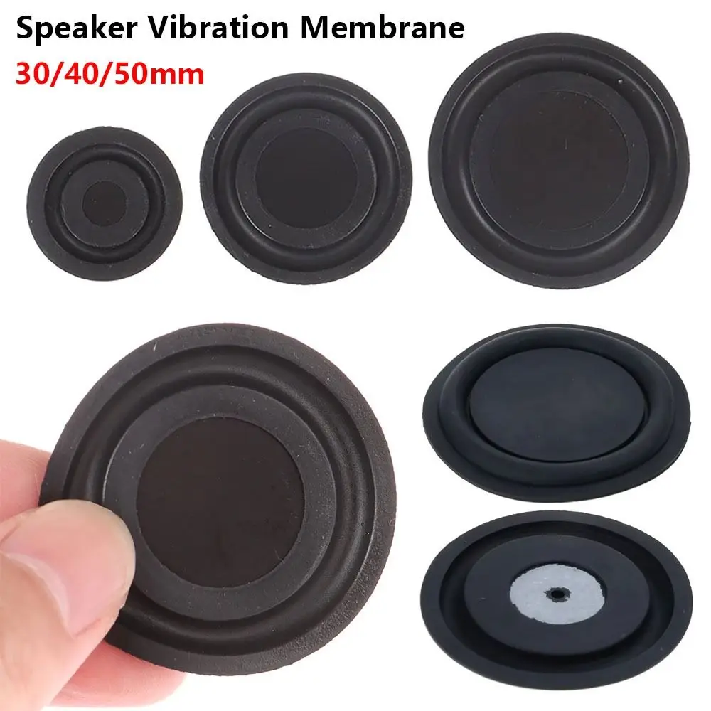 1/2Pcs Durable 30/40/50mm Speaker Vibration Membrane Rubber Black Passive Radiator Subwoofer Bass Woofers