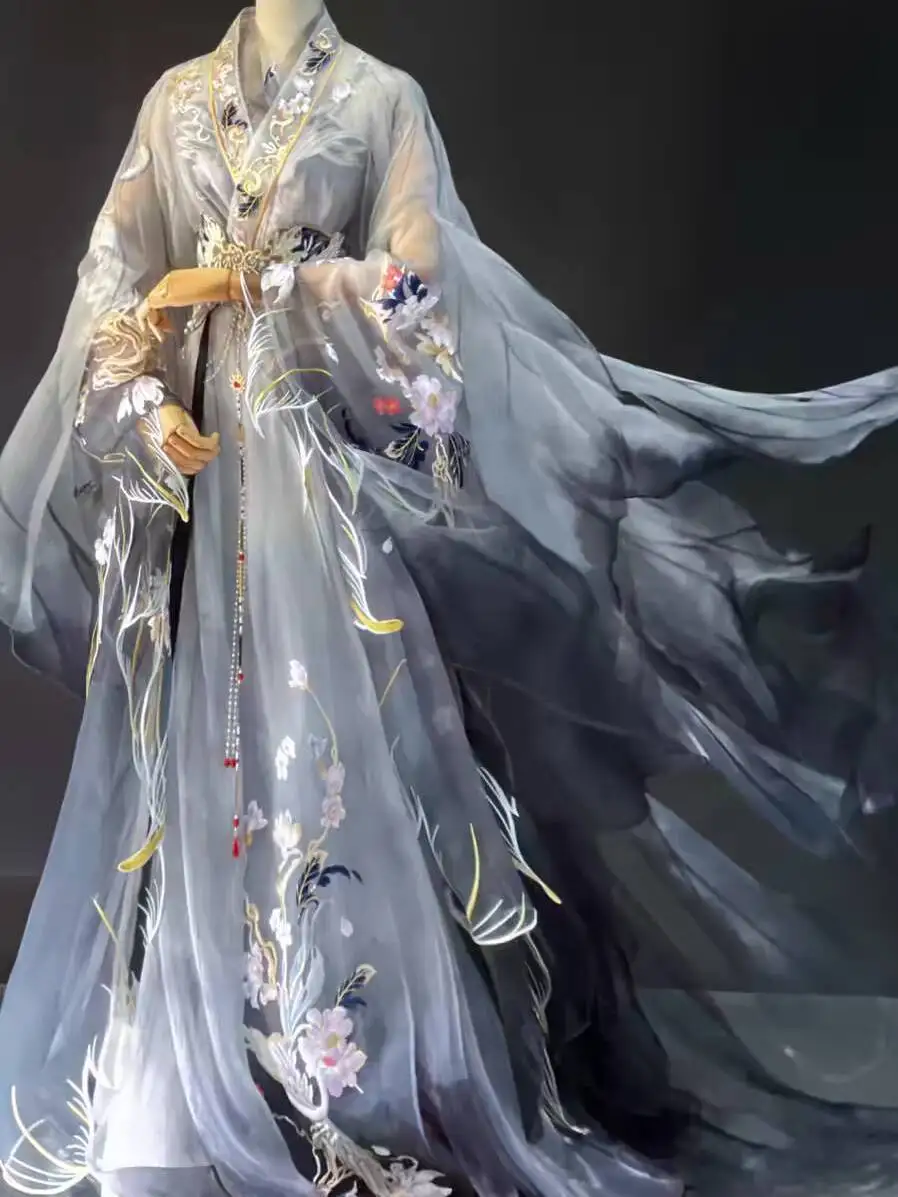 

Chinese Classical Traditional Clothing New Embroidery Hanfu Jianghu Martial Arts Photography Costume Suit