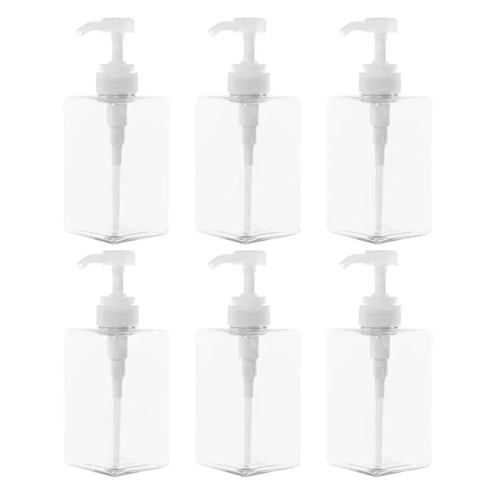 6pcs Refillable Lotion Bottles with Pump Dispensers – Portable Travel Liquid Soap, Shampoo & Hand Wash Containers