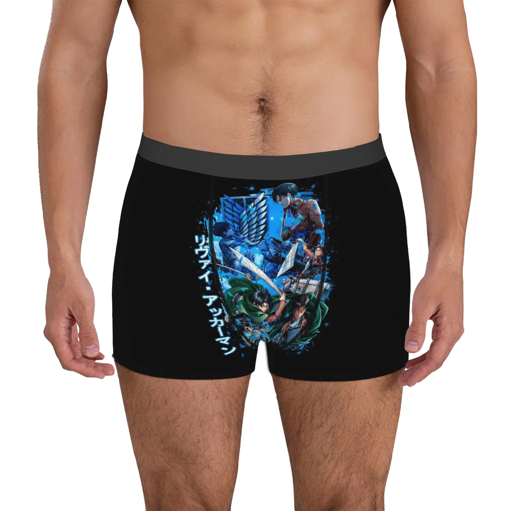 

Male Cool Japane Manga Attack on Titan Anime Underwear Boxer Briefs Soft Shorts Panties Underpants