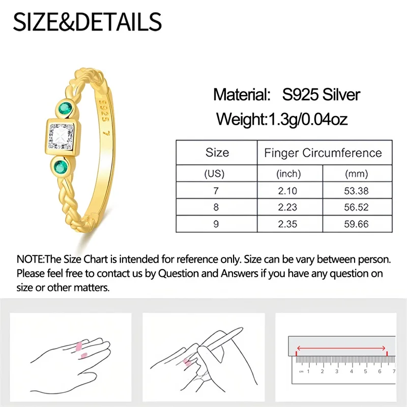 Women's Simple Design 925 Sterling Silver Engagement Ring