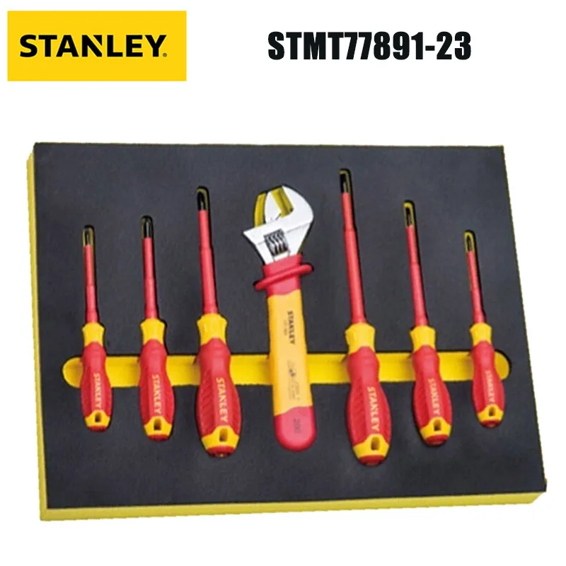 

Комплект инструментов Stanley STMT77891-23 VDE с изолированным отверткой и регулируемым гаечным ключом 7 шт.