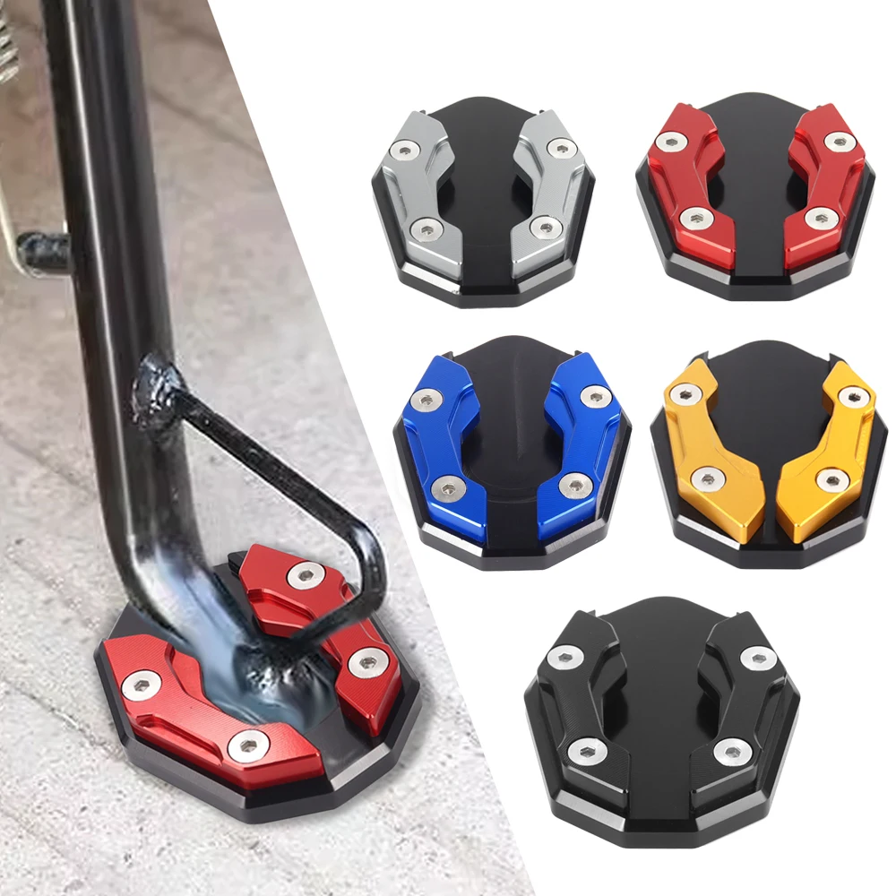 1pcs Aluminum Alloy Motorcycle Bike Kickstand Scooter Motorbike Accessories Extension Foot Pad Support Plate