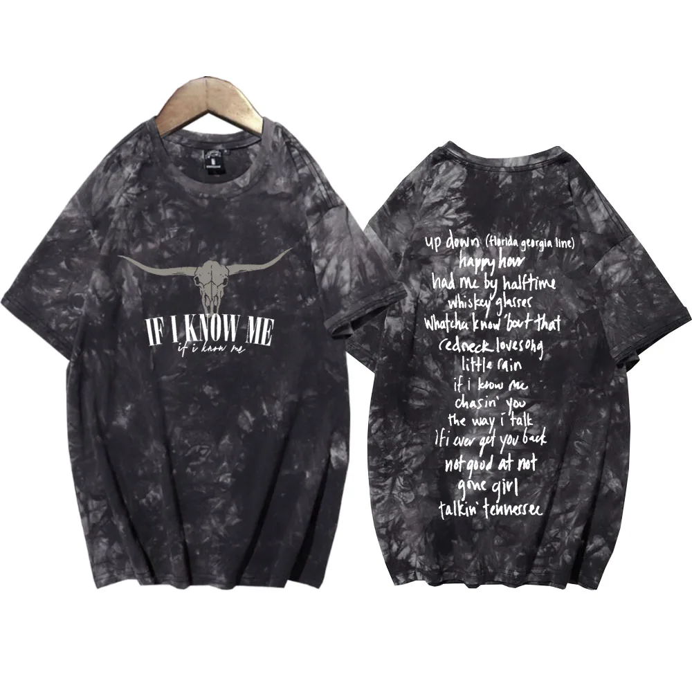 If I Know Me Morgan Wallen  2024 Tie Dye Shirts  Man Woman Harajuku Summer Casual Tee Tops Regular