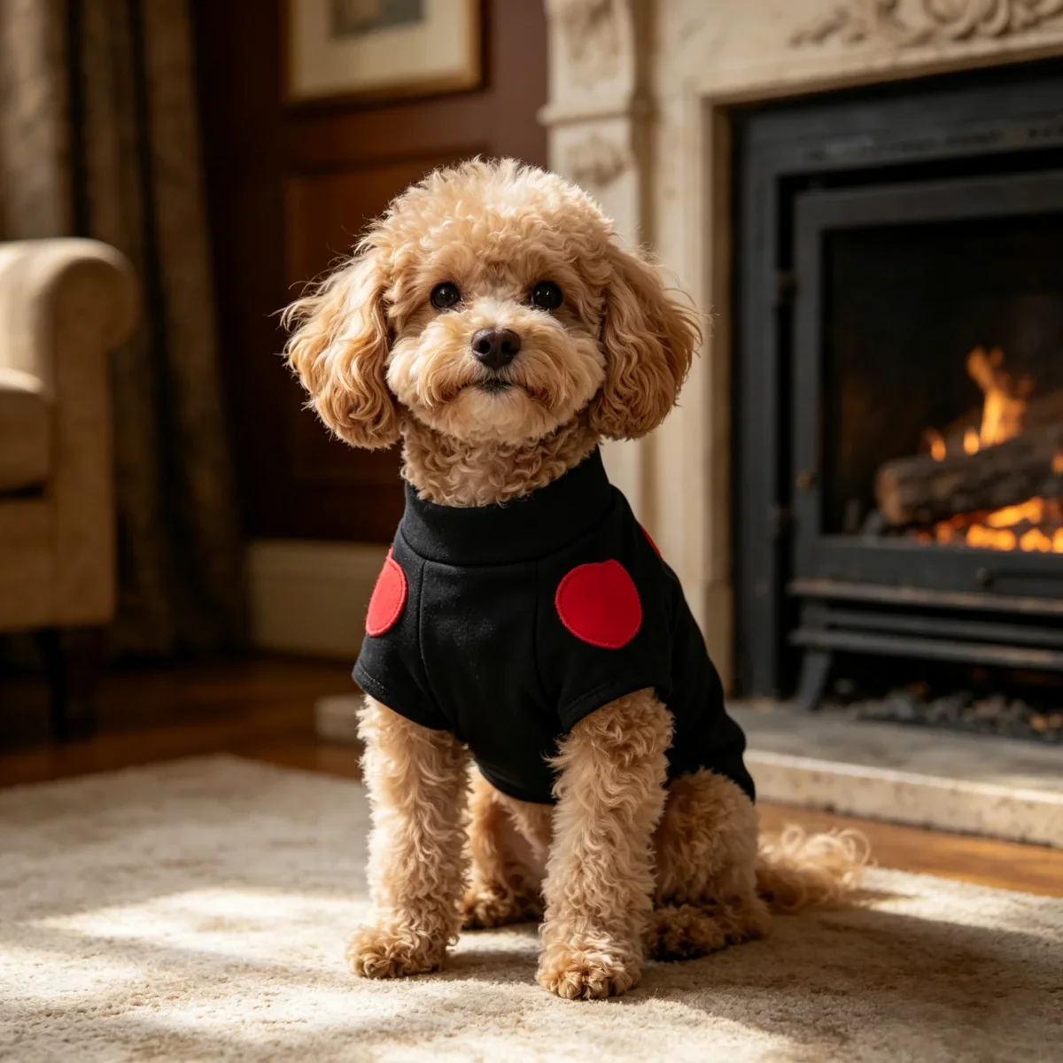 1 Stück Haustierkleidung, Liebespullover für Hunde und Katzen, für Teddy, Welpen, mittelgroße Hunde, Teddy-Herz-Sweatshirt, Welpen-Outdoorkleidung – Detail 12