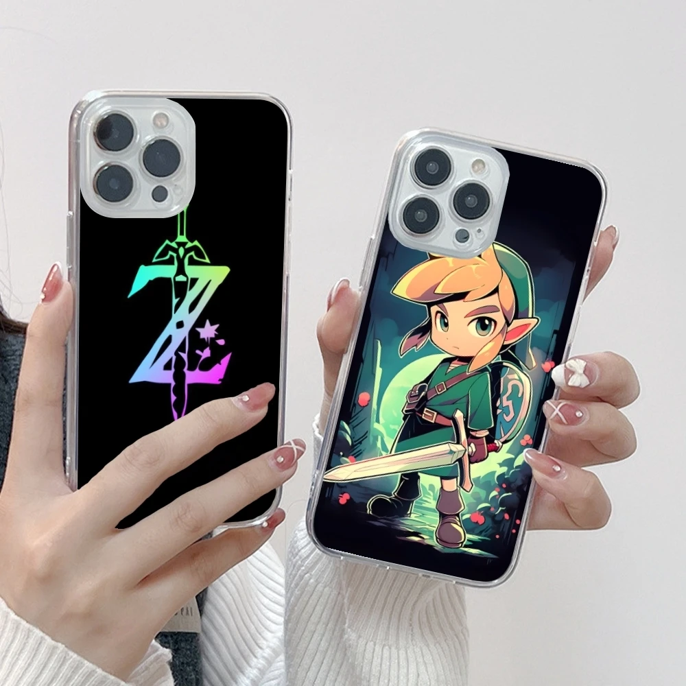 Painting Z-Zelda-s Color Mobile Cell Phone Case for iPhone 16 15 14 13 12 11 X XR XS 8 Pro Max Plus Mini Clear Transparent Cover