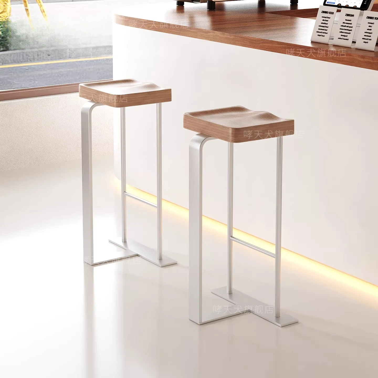 

Минималистичные барные стулья: современные кованые стулья для бара, ресторана, высокие стулья из массива дерева для отдыха, стулья для кофейни и ресепшн