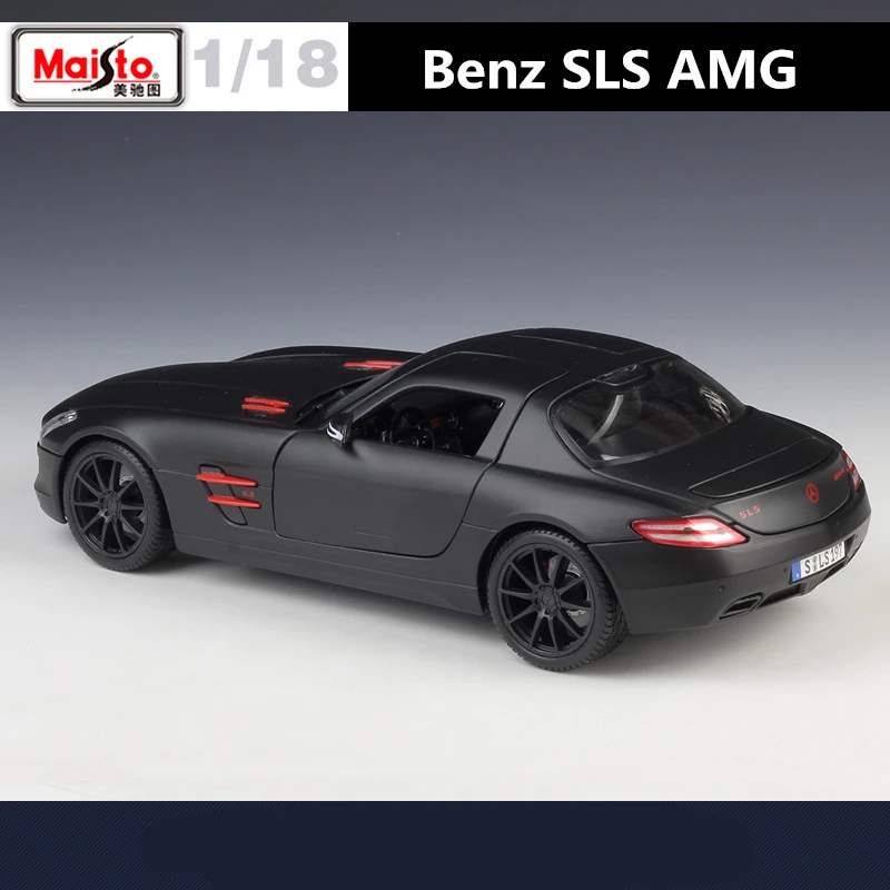 Maisto 1:18 Mercedes Benz SLS AMG Alloy Sports Car Model Diecast Metal Toy Vehicle Car Model Simulation Collection Children Gift