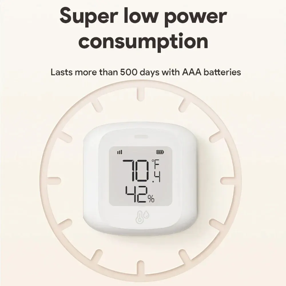 Tuya WiFi inteligente/Zigbee Sensor de temperatura y humedad higrómetro interior termómetro con pantalla LCD compatible con Alexa Google Home