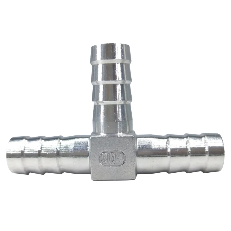 Hose Barb 304 Stainless Steel Hose Tail Barb Connectors 6mm 8mm 10mm 12mm T Type Y Type Pipe Fitting Pagoda Tail Barb Connector