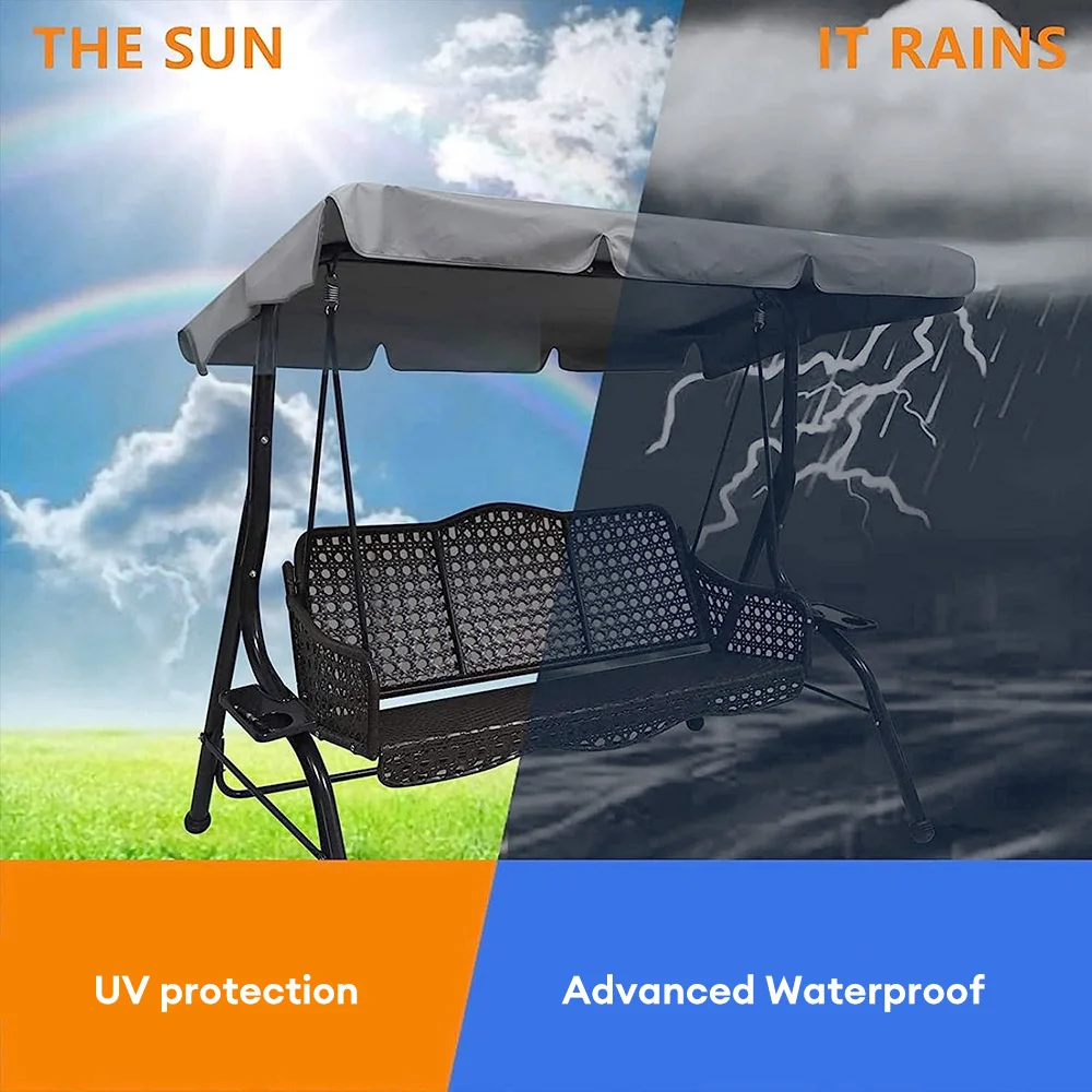 Canopy Swings Top Rain Cover Outdoor Swing Chair Awning Garden Waterproof Swing Canopy Roof Cover Canopy Swing Chair Awning