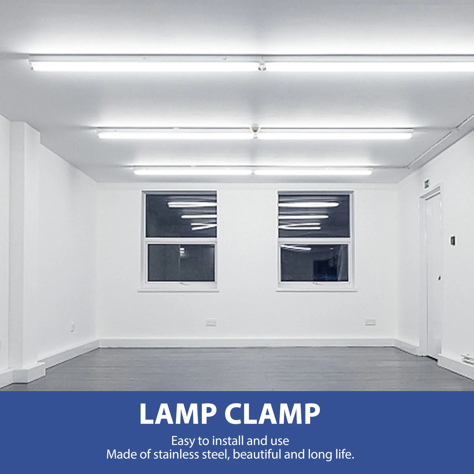 

30 шт. U-образных зажимов для трубчатых светильников, держатели для ламп из нержавеющей стали, сверхпрочные, для организации инструментов, серебристые, без винтов