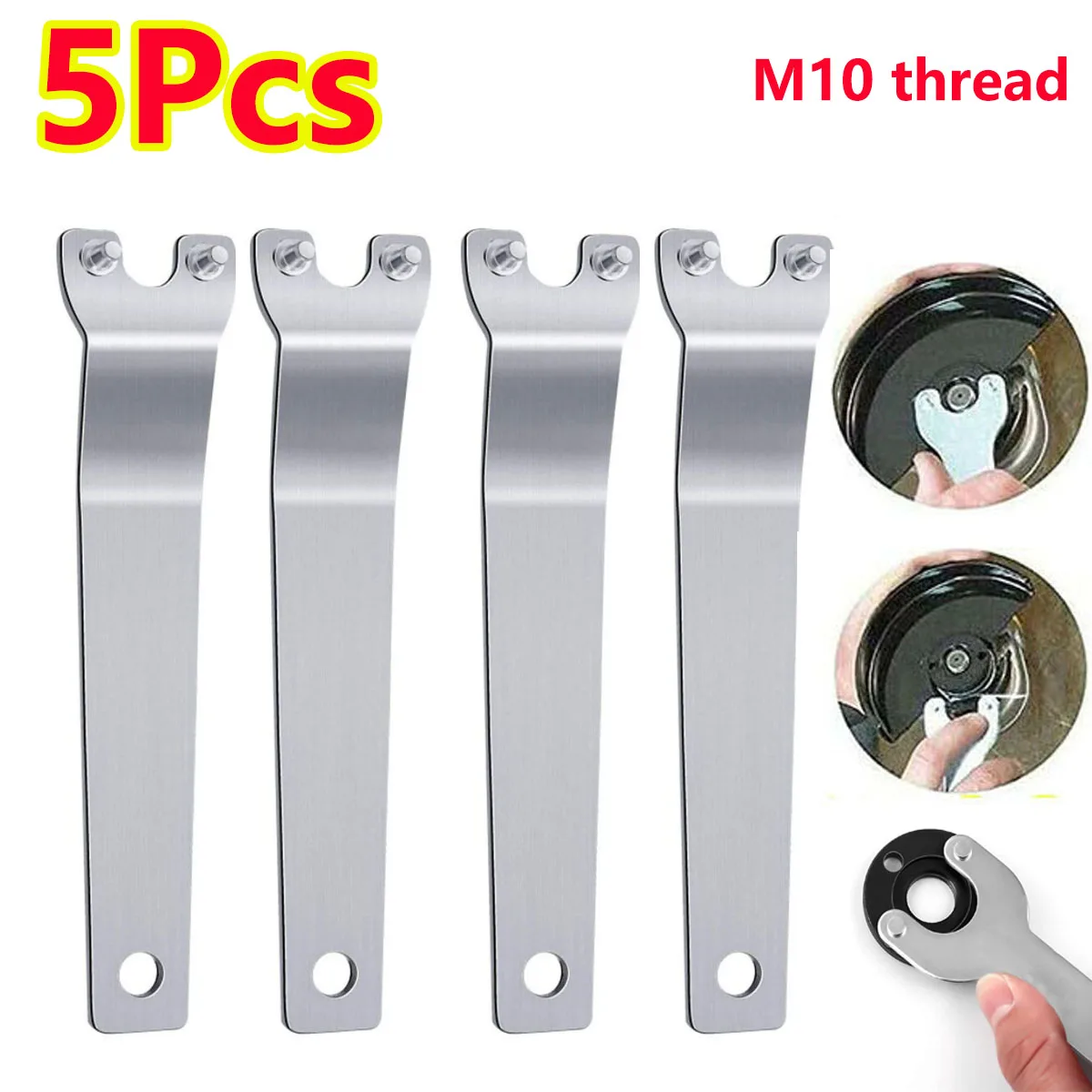 

5Pc M10 Thread Angle Grinder Pin Spanner Wrench Flange Nut Part Fit For Makita Milwaukee Wrench For Electric Grinder Accessories