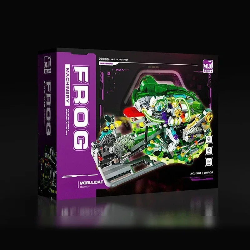 898 قطعة MOC مجموعة بناء الضفدع الميكانيكية الحشرات الحيوانات اللبنات نموذج مع حامل عرض وأضواء هدية للطفل والمراهقين